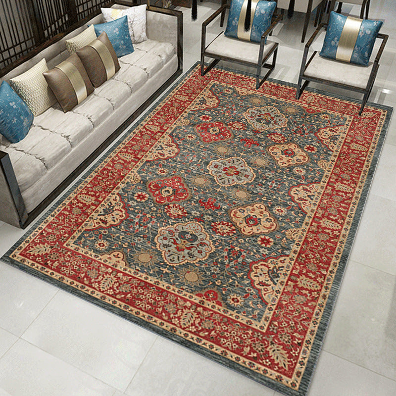Persian Rug Foldable Washable Carpet Living Room Large Area Anti-Slip Decor