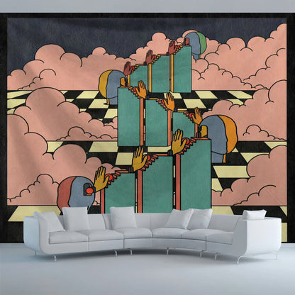 Faith World Abstract Tapestry Boho Wall Art Hippie Dorm Room Decor