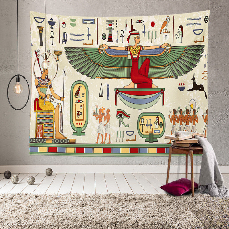Egyptian Hieroglyphics Tapestry – Ancient Symbols Wall Hanging Decor