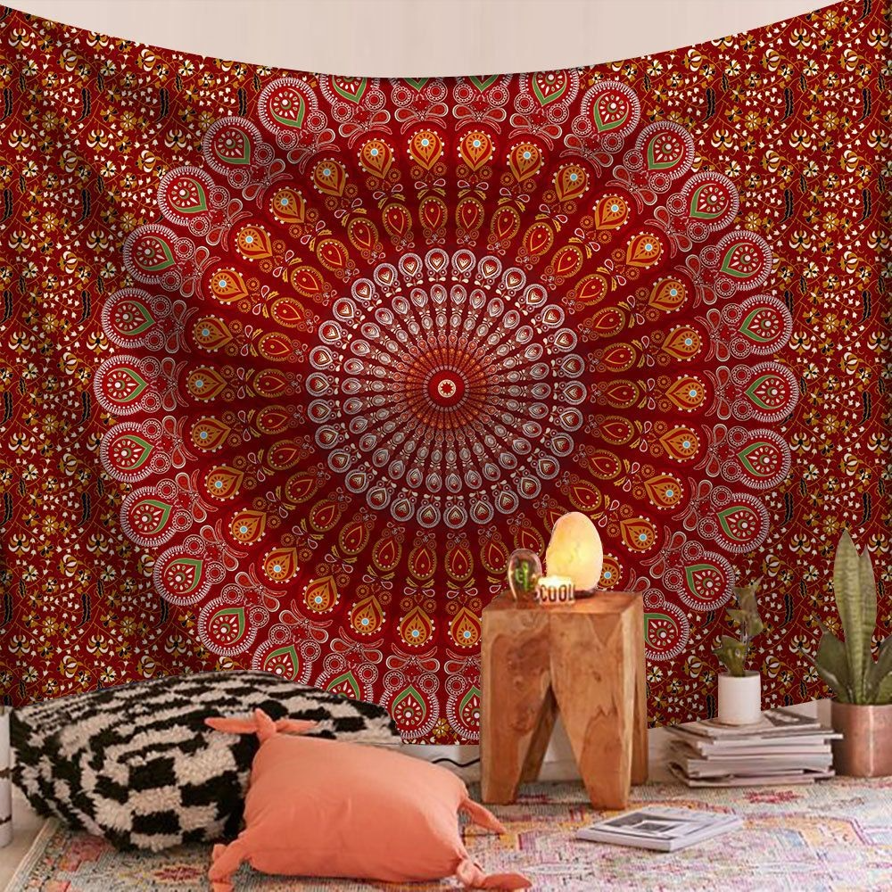 Bohemian Mandala Tapestry Color 12 – Mandala Boho Wall Hanging Fabric Art