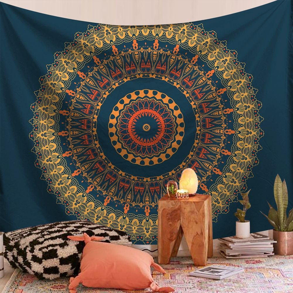Bohemian Mandala Tapestry Color 14 – HD Print Boho Wall Hanging Art