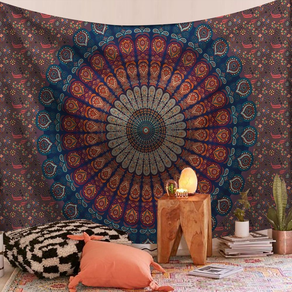 Bohemian Mandala Tapestry Color 19 – HD Print Mandala Boho Wall Decor