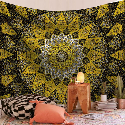 Bohemian Mandala Tapestry Color 20 – Aesthetic Boho Mandala Wall Hanging
