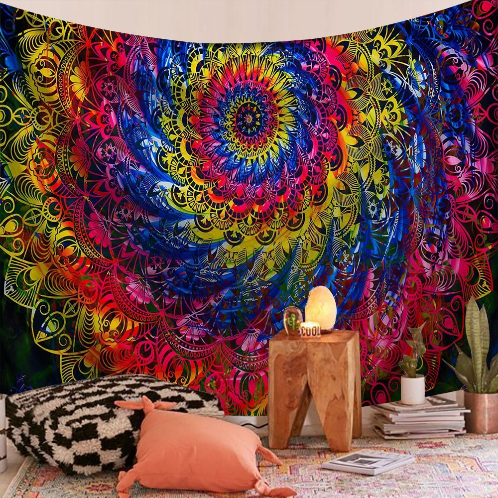 Bohemian Mandala Tapestry Color 23 – Aesthetic Mandala Wall Art Hanging