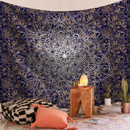 Bohemian Mandala Tapestry Color 26 – Boho Wall Art Mandala Fabric Decor