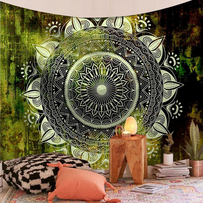 Bohemian Mandala Tapestry Color 35 – Boho Mandala Aesthetic Wall Decor