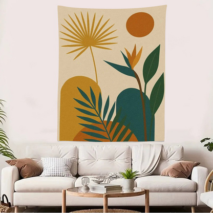 Nordic Morandi Wall Tapestry – Minimalist Earth Tone Room Decor