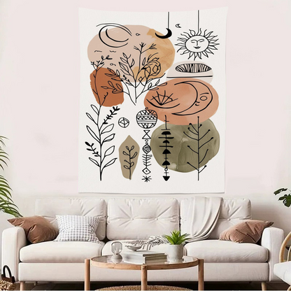 Nordic Morandi Wall Tapestry – Nordic Style Abstract Art Wall Decor