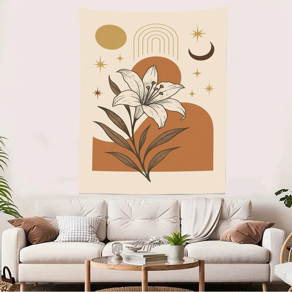 Nordic Morandi Wall Tapestry – Abstract Nordic Art Bedroom Wall Cloth