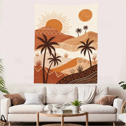 Nordic Morandi Wall Tapestry – Boho Wall Art Minimalist Bedroom Decor