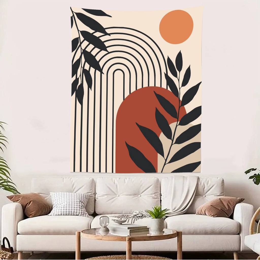 Nordic Morandi Wall Tapestry – Minimalist Boho Bedroom Wall Art