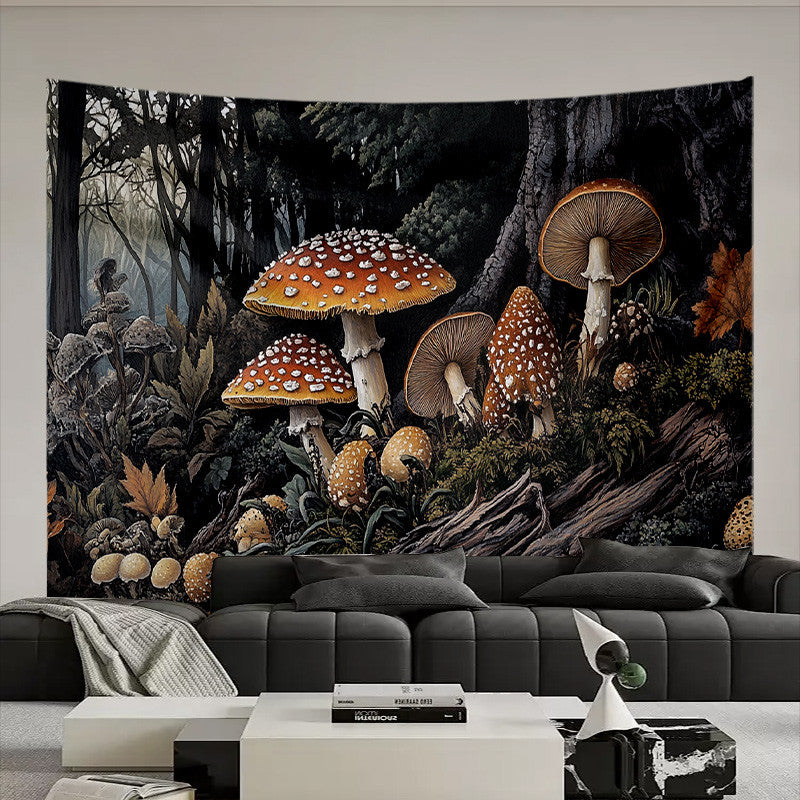 Dreamy Mushroom Tapestry Styled Bedroom Aesthetic Boho Wall Art Home Decor