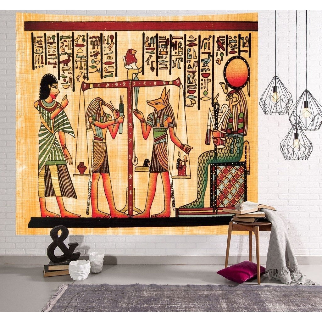 Egyptian Pharaoh Tapestry – Ancient Gods Scene Wall Hanging Home Decor