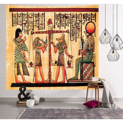 Egyptian Pharaoh Tapestry – Ancient Gods Scene Wall Hanging Home Decor