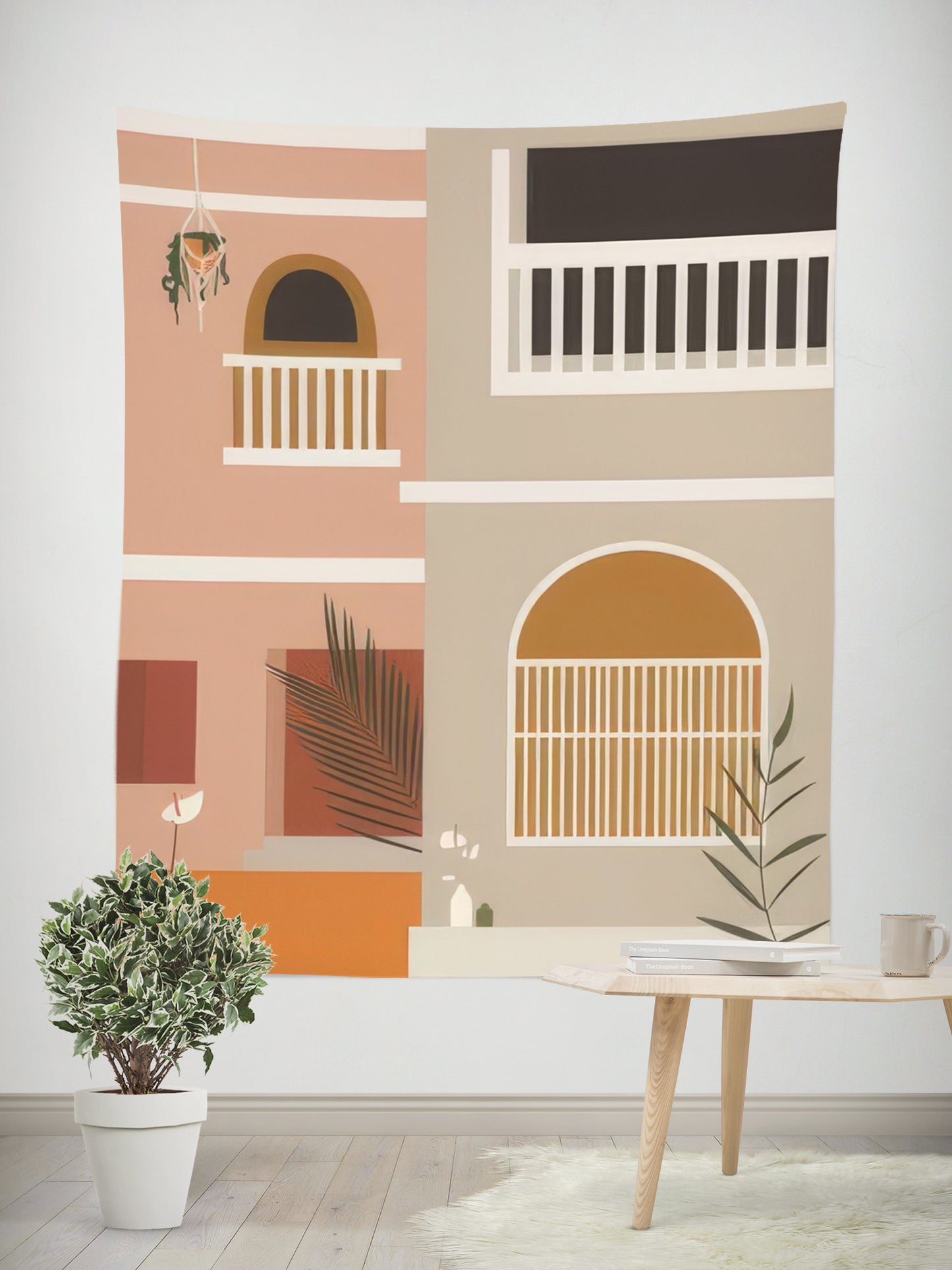 Morandi Bohemian Tapestry Color 16 – Bedroom Boho Wall Hanging Decor