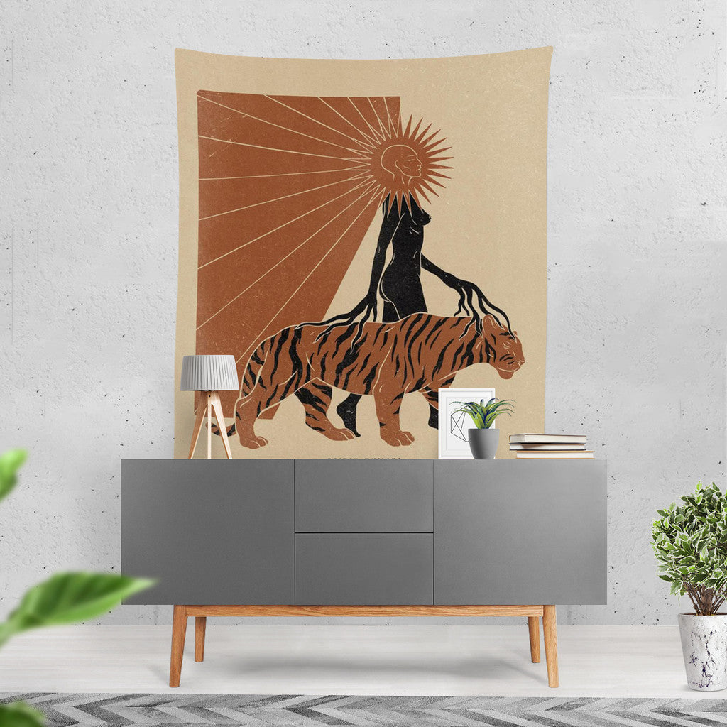 图9：Bohemian Tapestry Styled Bedroom Ethnic Boho Wall Art Home Decor