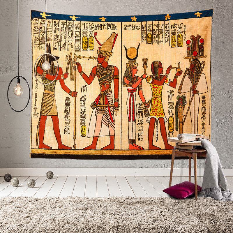 Egyptian Gods Tapestry – Colorful Ancient Scene Wall Hanging Decor