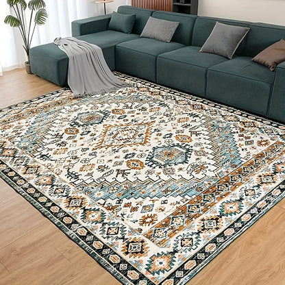 Dirt Resistant Washable Persian Carpet Faux Cashmere Bedroom Living Room Rug