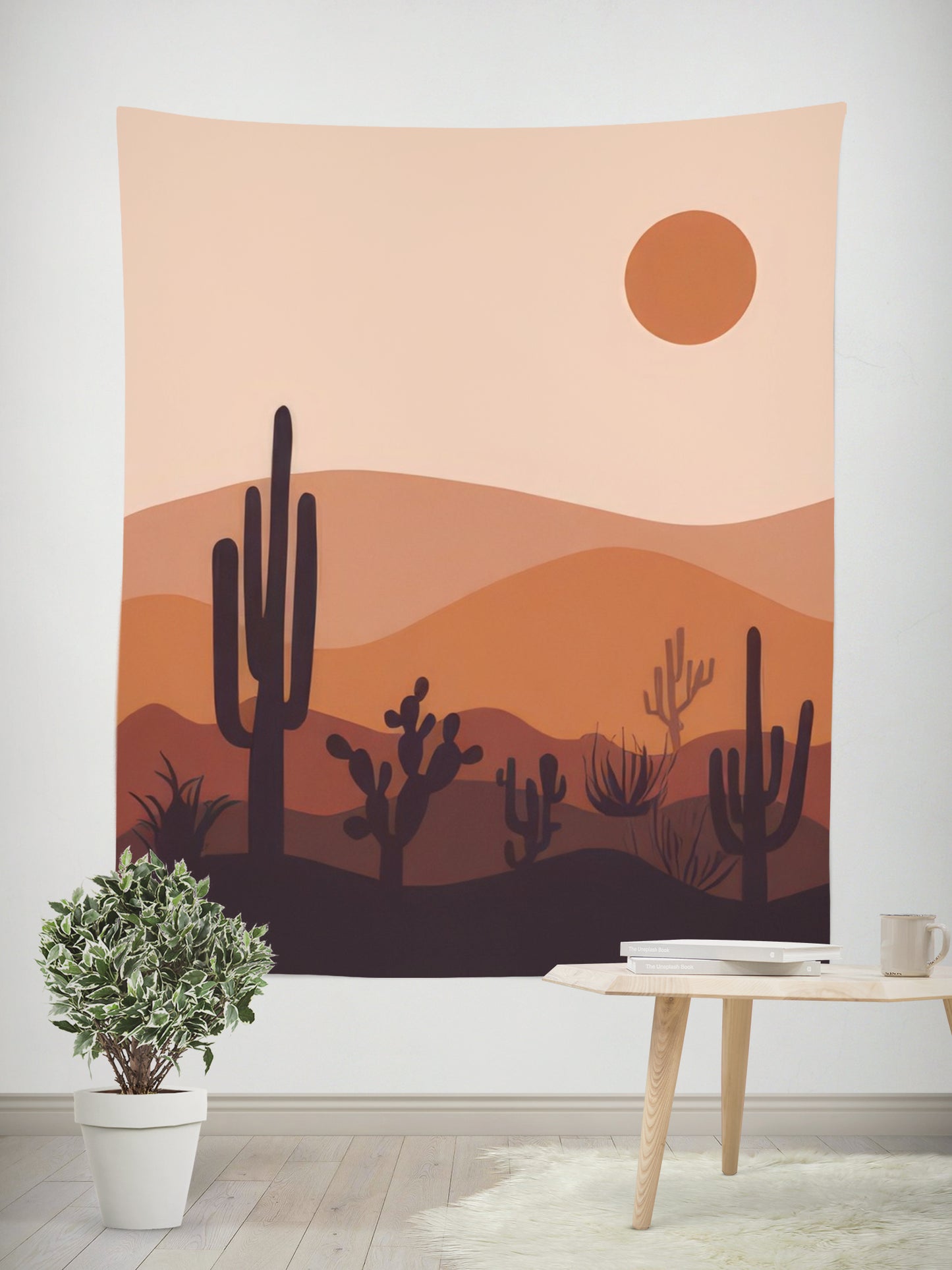 Morandi Bohemian Tapestry – Bedroom Aesthetic Detail Close-up