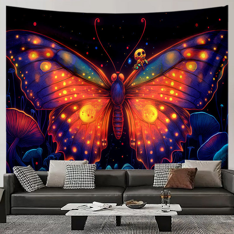 Dreamy Mushroom Tapestry Styled Bedroom Aesthetic Boho Wall Art Home Decor
