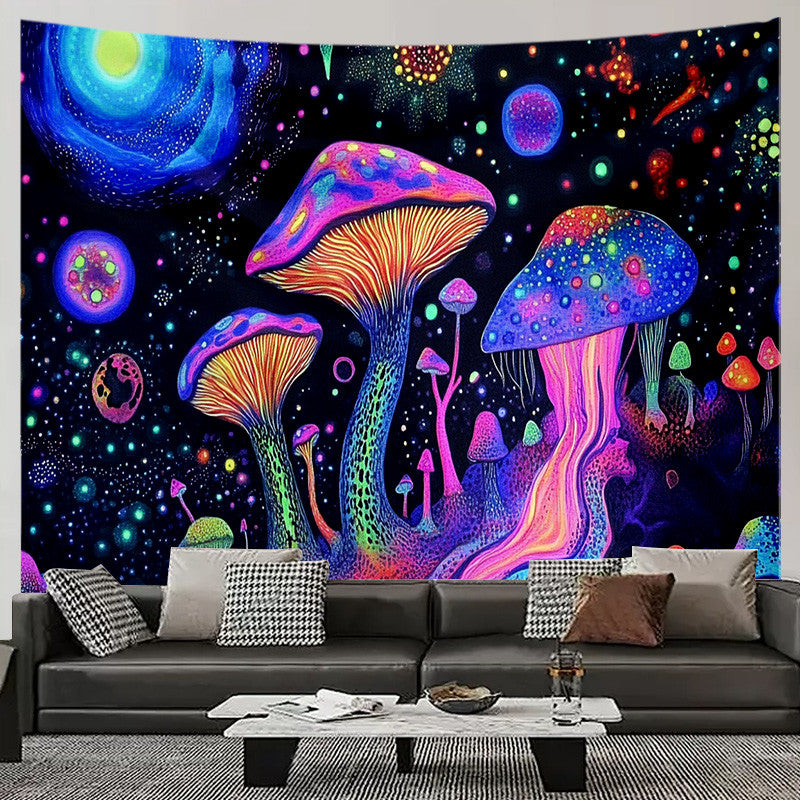 Dreamy Mushroom Tapestry Aesthetic Wall Hanging Boho Home Decoration Bedroom Art