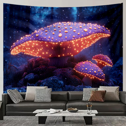 Dreamy Mushroom Tapestry Styled Bedroom Aesthetic Boho Wall Art Home Decor