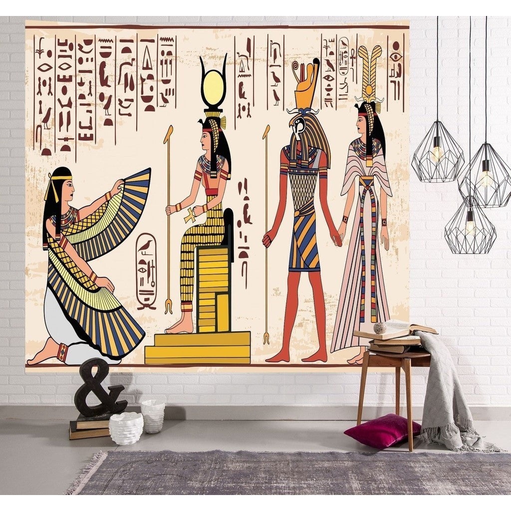 Egyptian Cat God Tapestry – Ancient Deity Wall Hanging Home Decor