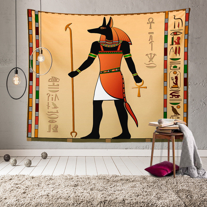 Egyptian Pharaoh Tapestry – Ancient King Scene Wall Hanging Decor