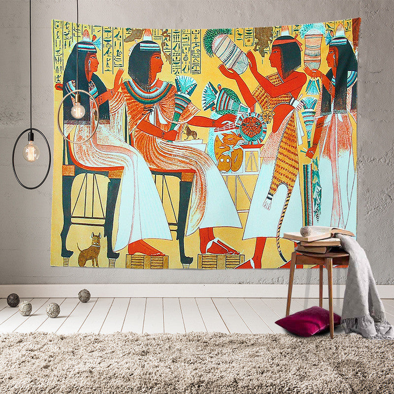 Egyptian Goddess Tapestry – Ancient Figures Wall Hanging Bedroom Decor