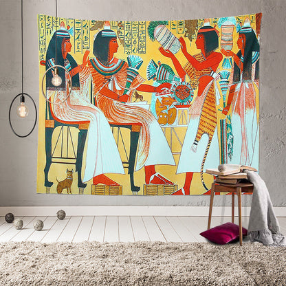 Egyptian Goddess Tapestry – Ancient Figures Wall Hanging Bedroom Decor