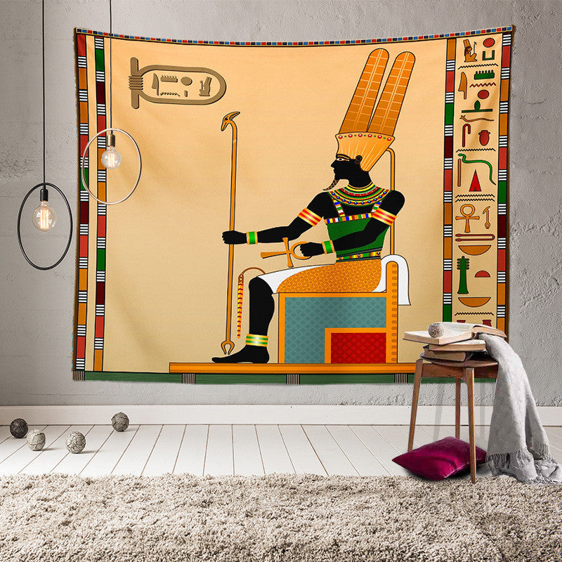 Egyptian Gods Tapestry – Ancient Figures Ceremony Wall Hanging Decor
