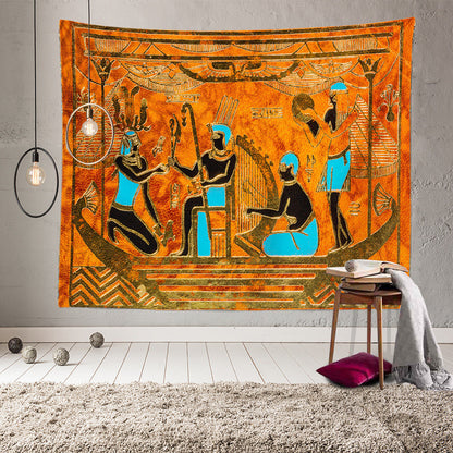 Egyptian Hieroglyphics Tapestry – Ancient Symbols Figures Wall Hanging