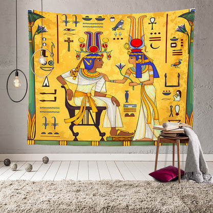 Egyptian Gods Tapestry – Ancient Ritual Figures Wall Hanging Decor