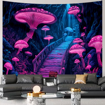 Mushroom Tapestry Aesthetic Boho Wall Hanging Dorm Room Home Decoration