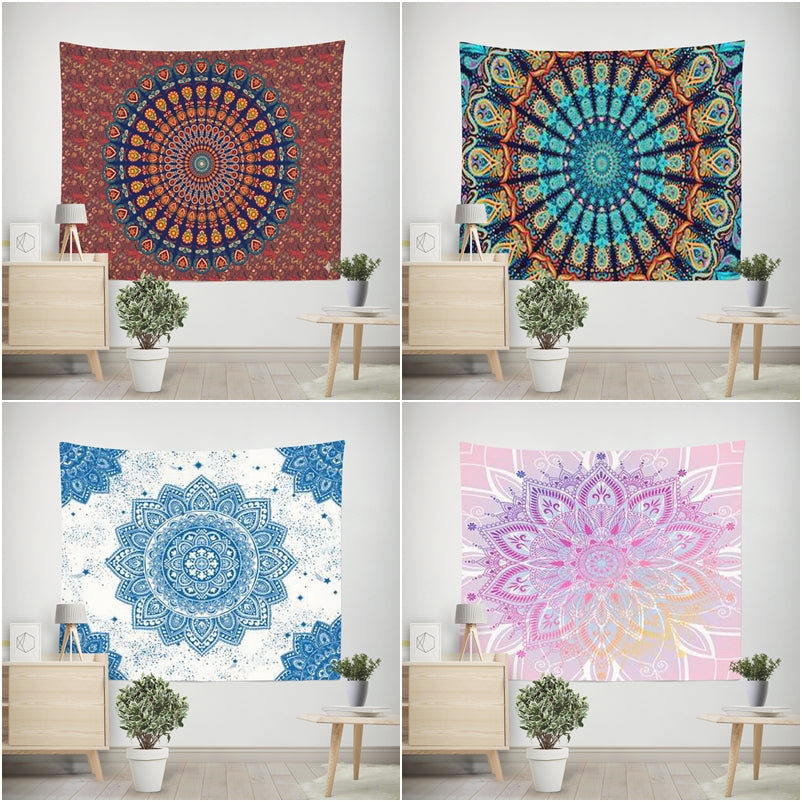 Bohemian Mandala Tapestry – Boho Wall Hanging Decor for Bedroom