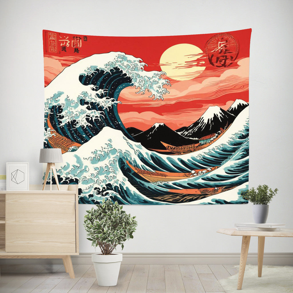 Great Wave Tapestry Size Guide – Multiple Sizes Available