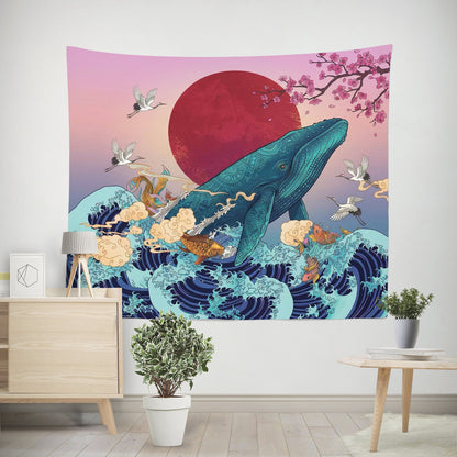 Great Wave off Kanagawa Wall Hanging – Living Room Decor Fabric